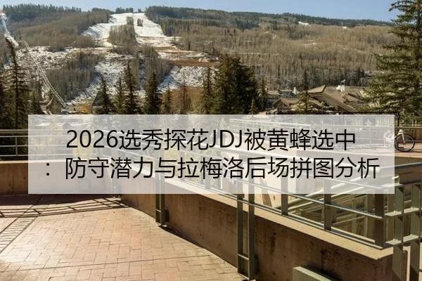 2026选秀探花JDJ被黄蜂选中：防守潜力与拉梅洛后场拼图分析
